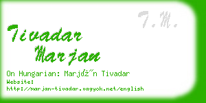 tivadar marjan business card